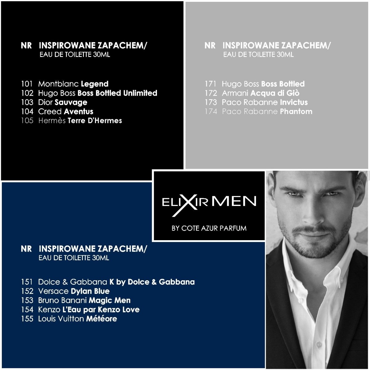 ELIXIR MEN Vyriški kvepalai(įvairūs kvapai pasirinktinai) 30 ml. - kvapai - Damų Kampelis